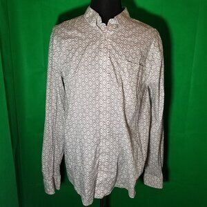 Rank 45 Men's Spur Print Long Sleeve Button Down Western Size Large Aztec Print